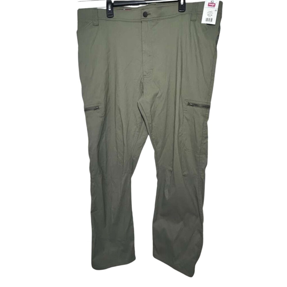 Wrangler Cargo Straight Fit Pants Mens Size 44 x 30 Green Hiking All Terrain New